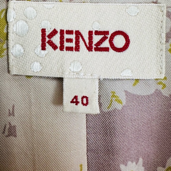 Kenzo double breasted blazer and wide leg pants striped 100% cotton suit - Picture 14 of 16